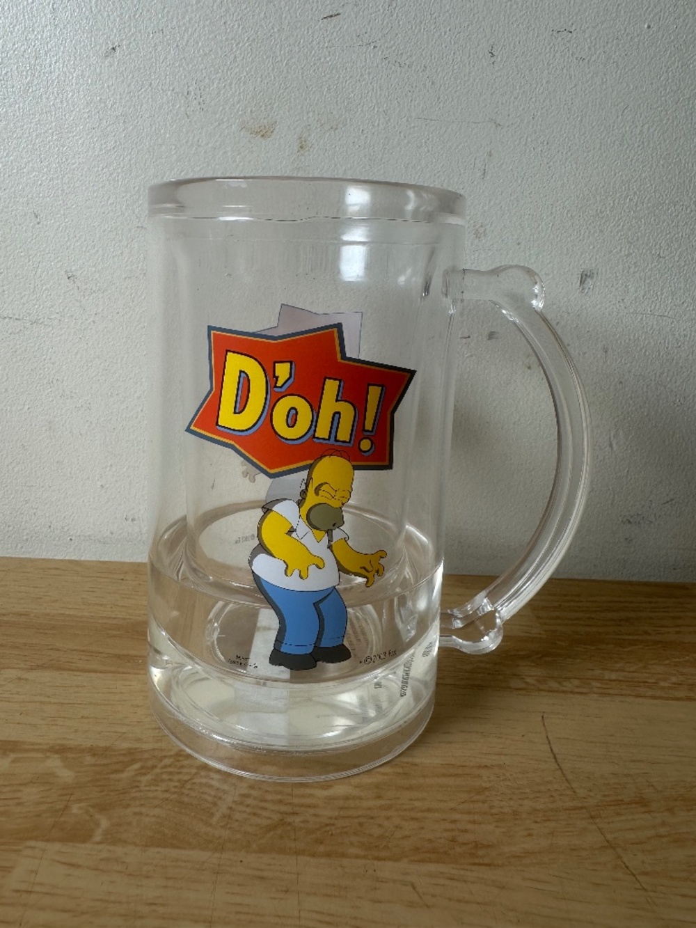 VINTAGE THE SIMPSONS HOMER SIMPSON "D'oh!" FROSTY MUG BEER STEIN GLASS 20oz 2003